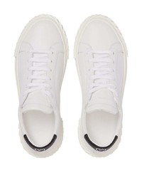 Baskets basses en cuir blanches et noires Giuseppe Zanotti