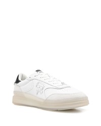 Baskets basses en cuir blanches et noires Karl Lagerfeld