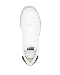 Baskets basses en cuir blanches et noires Karl Lagerfeld