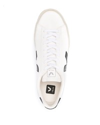 Baskets basses en cuir blanches et noires Veja