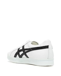 Baskets basses en cuir blanches et noires Onitsuka Tiger