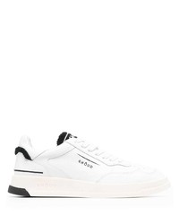 Baskets basses en cuir blanches et noires Ghoud