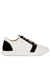 Baskets basses en cuir blanches et noires Giuseppe Zanotti