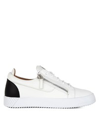 Baskets basses en cuir blanches et noires Giuseppe Zanotti