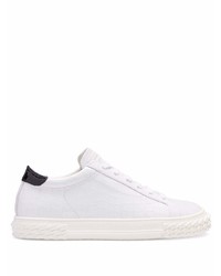 Baskets basses en cuir blanches et noires Giuseppe Zanotti