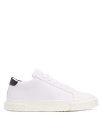 Baskets basses en cuir blanches et noires Giuseppe Zanotti