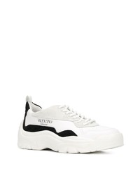 Baskets basses en cuir blanches et noires Valentino Garavani