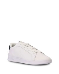 Baskets basses en cuir blanches et noires Polo Ralph Lauren