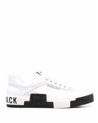 Baskets basses en cuir blanches et noires Hide&Jack