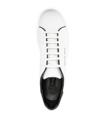 Baskets basses en cuir blanches et noires Philipp Plein