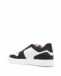 Baskets basses en cuir blanches et noires Philipp Plein