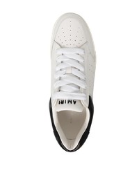 Baskets basses en cuir blanches et noires Amiri