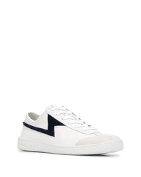 Baskets basses en cuir blanches et noires PS Paul Smith