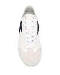 Baskets basses en cuir blanches et noires PS Paul Smith