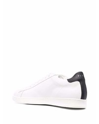 Baskets basses en cuir blanches et noires Philipp Plein