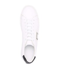 Baskets basses en cuir blanches et noires Philipp Plein