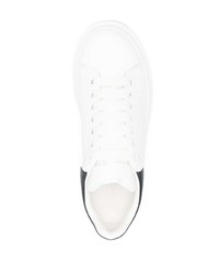 Baskets basses en cuir blanches et noires Alexander McQueen