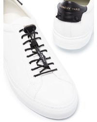 Baskets basses en cuir blanches et noires Givenchy