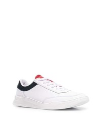 Baskets basses en cuir blanches et noires Tommy Hilfiger