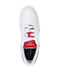 Baskets basses en cuir blanches et noires Tommy Hilfiger