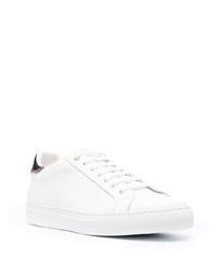 Baskets basses en cuir blanches et noires Paul Smith