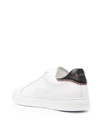 Baskets basses en cuir blanches et noires Paul Smith