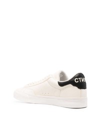 Baskets basses en cuir blanches et noires Heron Preston