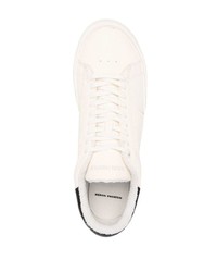 Baskets basses en cuir blanches et noires Heron Preston