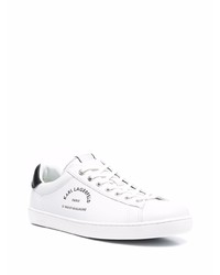 Baskets basses en cuir blanches et noires Karl Lagerfeld