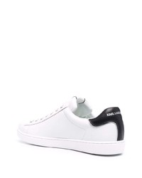 Baskets basses en cuir blanches et noires Karl Lagerfeld