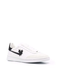 Baskets basses en cuir blanches et noires DSQUARED2