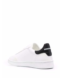 Baskets basses en cuir blanches et noires DSQUARED2