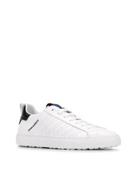 Baskets basses en cuir blanches et noires DSQUARED2