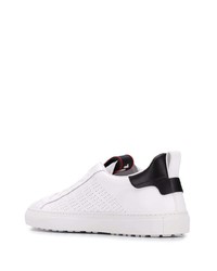 Baskets basses en cuir blanches et noires DSQUARED2