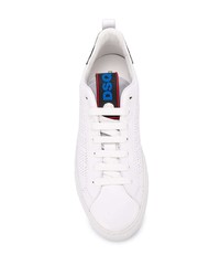 Baskets basses en cuir blanches et noires DSQUARED2