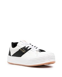 Baskets basses en cuir blanches et noires Palm Angels