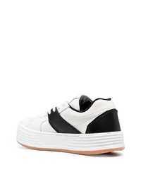 Baskets basses en cuir blanches et noires Palm Angels