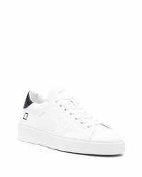 Baskets basses en cuir blanches et noires D.A.T.E