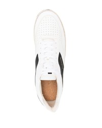 Baskets basses en cuir blanches et noires Filling Pieces