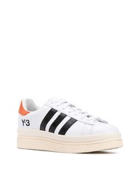 Baskets basses en cuir blanches et noires Y-3