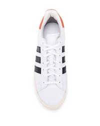 Baskets basses en cuir blanches et noires Y-3