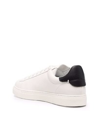 Baskets basses en cuir blanches et noires Emporio Armani