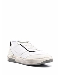 Baskets basses en cuir blanches et noires Pantofola D'oro