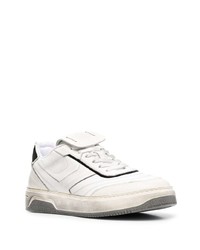 Baskets basses en cuir blanches et noires Pantofola D'oro