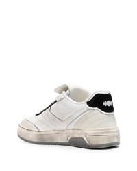 Baskets basses en cuir blanches et noires Pantofola D'oro