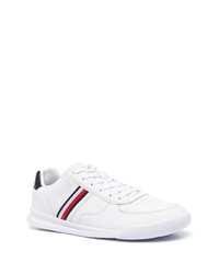 Baskets basses en cuir blanches et noires Tommy Hilfiger