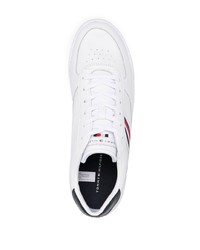 Baskets basses en cuir blanches et noires Tommy Hilfiger