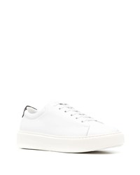 Baskets basses en cuir blanches et noires Low Brand