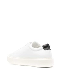 Baskets basses en cuir blanches et noires Low Brand