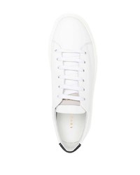 Baskets basses en cuir blanches et noires Low Brand